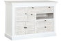 DKD Home Decor Cajonera Romantico Blanco 40x80x115 cm 4 Cajones 3 Puertas