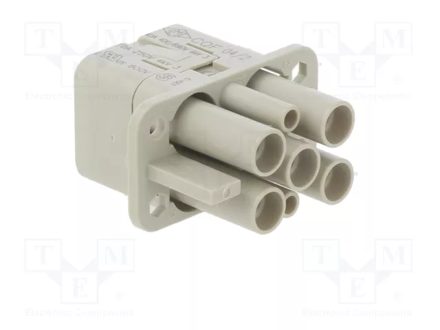 ILME CQF 04/2 Plantilla de Contacto Hembra HDC 4 Pines 40A 600V