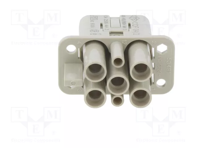 ILME CQF 04/2 Plantilla de Contacto Hembra HDC 4 Pines 40A 600V