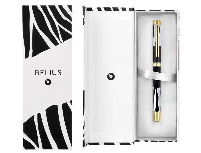 Belius Roller Dualita Cuerpo Blanco y Negro Tinta Negra Punta 0,7 mm