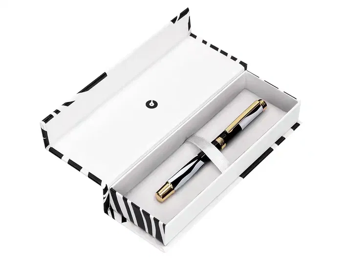 Belius Roller Dualita Cuerpo Blanco y Negro Tinta Negra Punta 0,7 mm