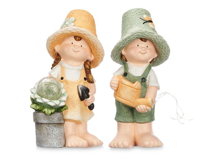 Ibergarden Figura Solar Regadera Surtidos Mod 24x45x18.5 cm Poliresina 1.2v + 1xAAA (Set de 2)