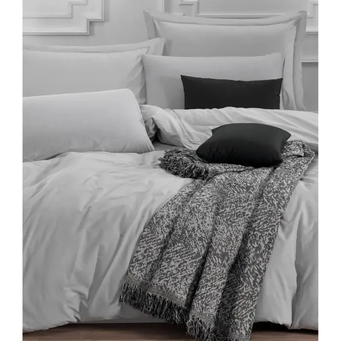 Juego de Cama 220x240 cm Gris 65% Algodón, 35% Poliéster con 2 Fundas de Almohada 60x60 cm ASI8684283345816