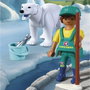PLAYMOBIL Zoo: Oso Polar Y Cuidador 72090 - Figura de Acción y Set de Juego en Español - Recomendado +4 Años