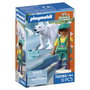PLAYMOBIL Zoo: Oso Polar Y Cuidador 72090 - Figura de Acción y Set de Juego en Español - Recomendado +4 Años