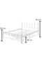 Hanah Home K90 Cama Doble Metal Blanco 160x200 cm