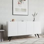 Hanah Home Consola Moderna Blanca 150x76x40 cm, Tablero de Partículas Melamina, Estilo Sofisticado y Funcional