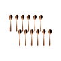 SUMMA Cuchara de Mesa Sinxelo Satin Cobre Acero Inoxidable 18% 20 cm (Set de 12)
