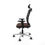 PIQUERAS Y CRESPO Silla de oficina Haches con mecanismo Sincro/Traslack Marrón oscuro y Negro