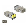 DeLOCK Acoplador de Fibra Óptica SC Simplex con Protección Láser Beige
