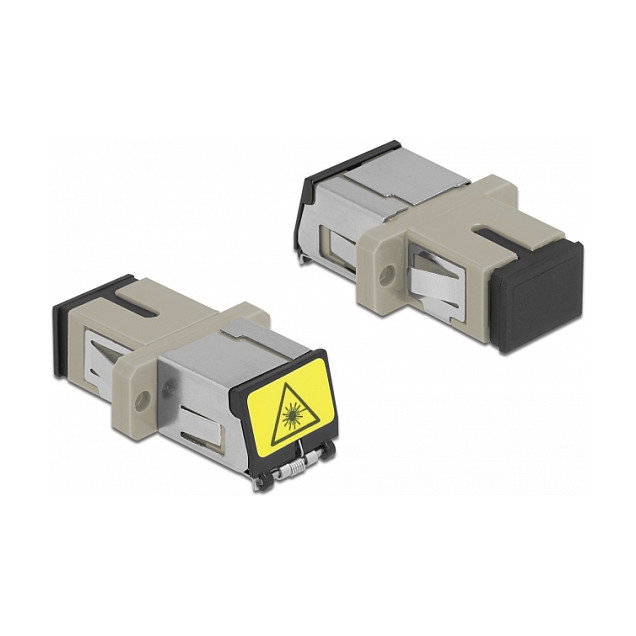 DeLOCK Acoplador de Fibra Óptica SC Simplex con Protección Láser Beige DeLOCK Acoplador de Fibra Óptica SC Simplex con Protección Láser Beige