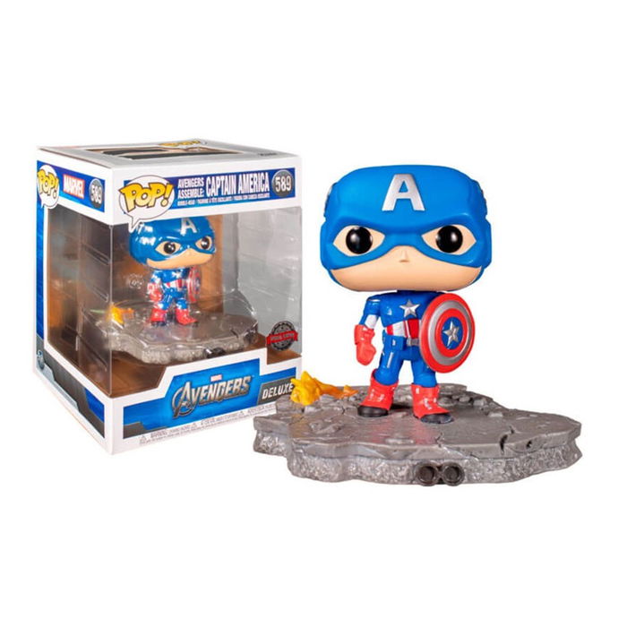 Funko Pop Deluxe Vinilo Viuda Negra Marvel Los Vengadores Assemble - Figura de 15 cm