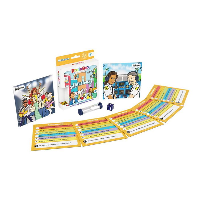Beezerwizzer BrainBox Pocket Profesiones Juego de Cartas BZWBB01ES - Español, Memoria Visual para Niños +4 años, Familiar, 10 Minutos