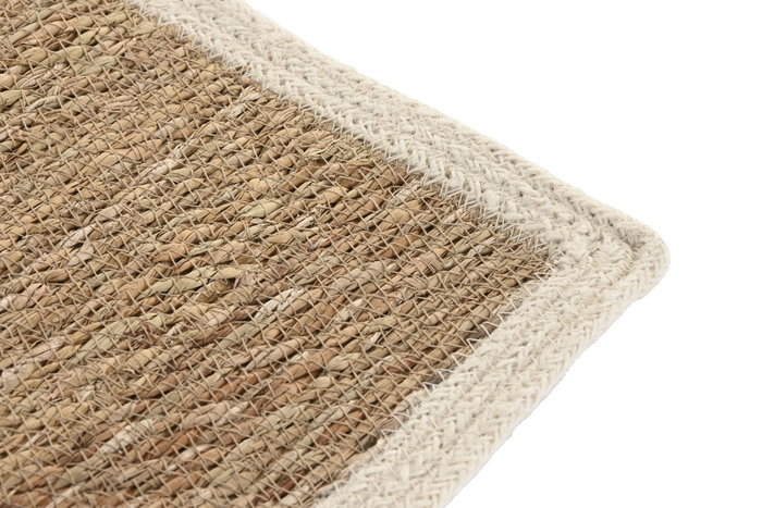 DKD Home Decor Salvamanteles Individuales de Seagrass y Yute Natural, Pack de 12