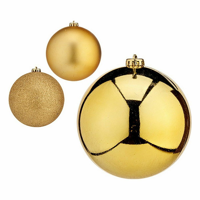 Set de Bolas de Navidad Krist+ Dorado Plástico Ø 15 cm (4 Unidades)