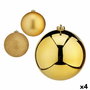 Set de Bolas de Navidad Krist+ Dorado Plástico Ø 15 cm (4 Unidades)