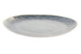 DKD Home Decor Plato de Gres Esmaltado Azul y Blanco 27,5x27,5x2,7 cm