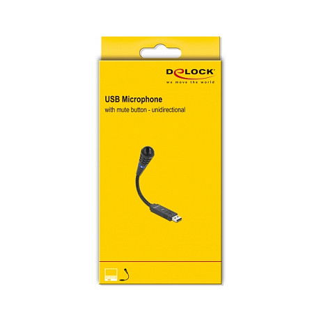 DeLOCK USB Mikrofon mit Schwanenhals und Mute Button - Micrófono USB con Brazo Flexible y Botón de Silencio