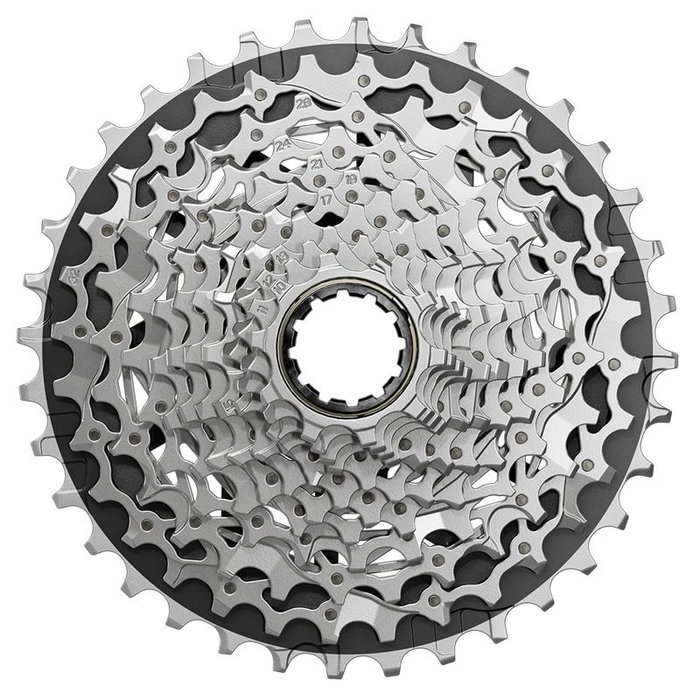 Sram Cassette FORCE XG-1270 12 Velocidades 10-28 Dientes Plata Carretera Sram Cassette FORCE XG-1270 12 Velocidades 10-28 Dientes Plata Carretera