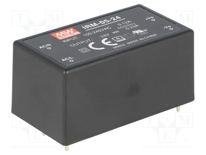 MEAN WELL IRM-05-24 Convertidor AC/DC 5,52W 24V DC MEAN WELL IRM-05-24 Convertidor AC/DC 5,52W 24V DC