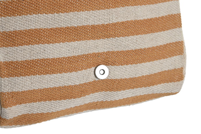 DKD Home Decor Bolso Mediterraneo Naranja Beige Poliester 9 x 75 x 25 cm (2 Unidades)