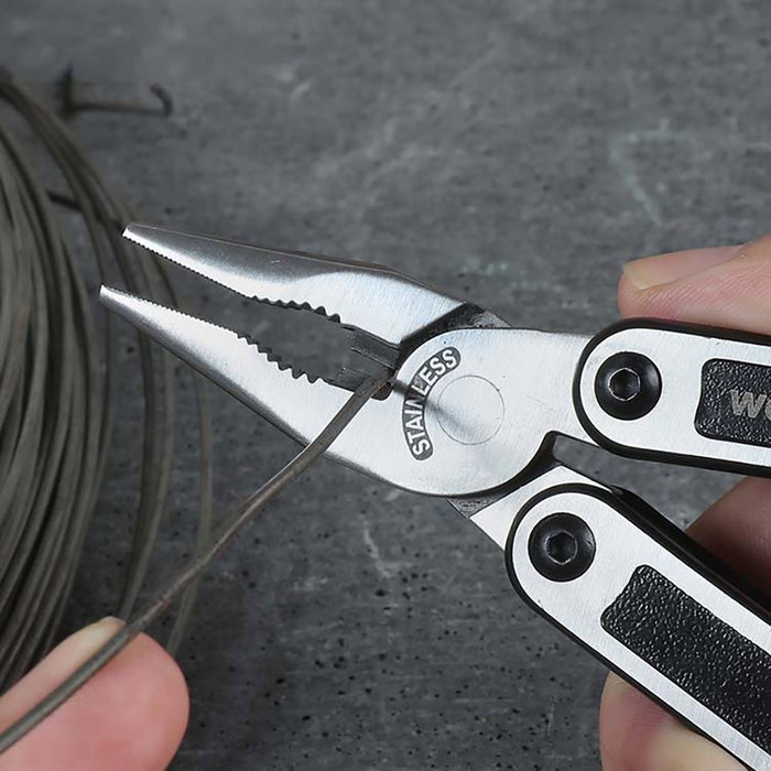Workpro Multiherramienta 15 en 1 Acero Inoxidable Herramientas con Bloqueo Apertura Mariposa