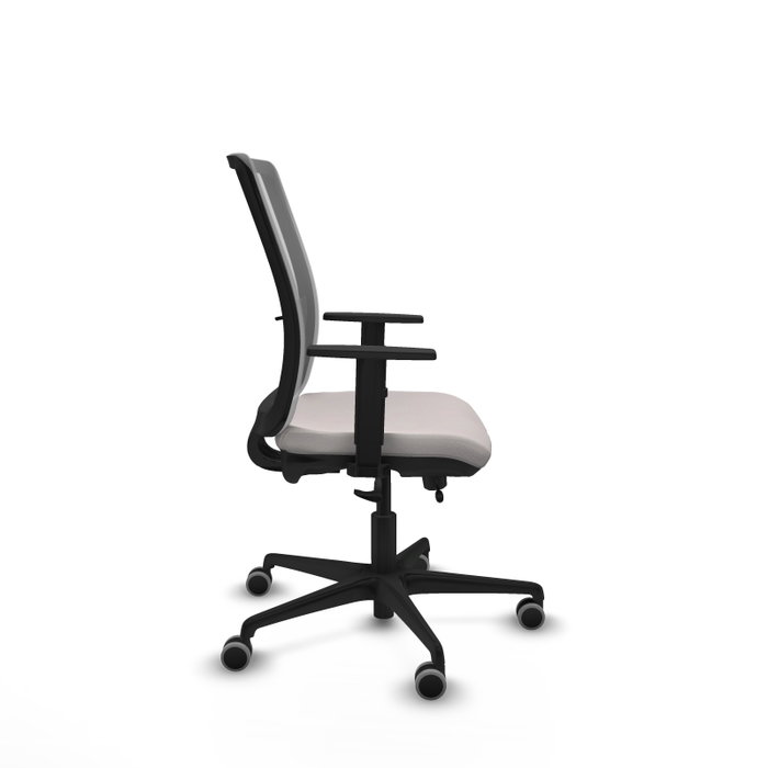 PIQUERAS Y CRESPO Silla de oficina Haches con mecanismo Sincro/Traslack, Blanco y Gris