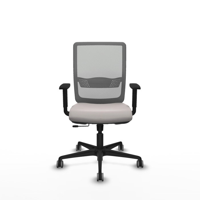 PIQUERAS Y CRESPO Silla de oficina Haches con mecanismo Sincro/Traslack, Blanco y Gris