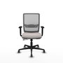 PIQUERAS Y CRESPO Silla de oficina Haches con mecanismo Sincro/Traslack, Blanco y Gris