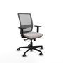 PIQUERAS Y CRESPO Silla de oficina Haches con mecanismo Sincro/Traslack, Blanco y Gris