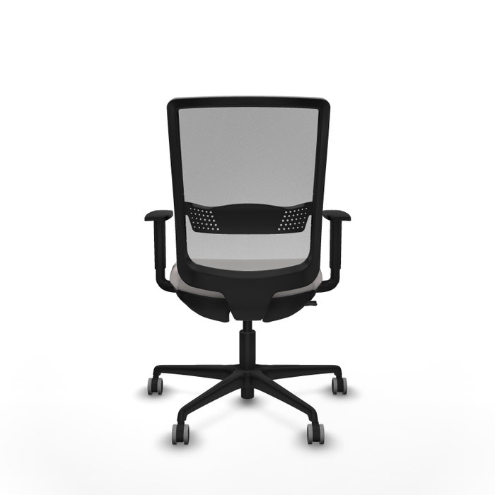 PIQUERAS Y CRESPO Silla de oficina Haches con mecanismo Sincro/Traslack, Blanco y Gris