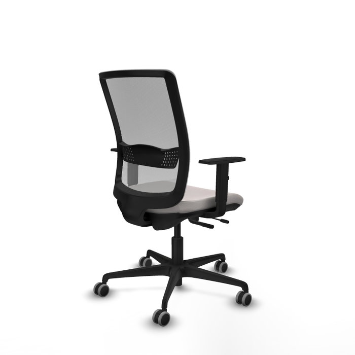 PIQUERAS Y CRESPO Silla de oficina Haches con mecanismo Sincro/Traslack, Blanco y Gris