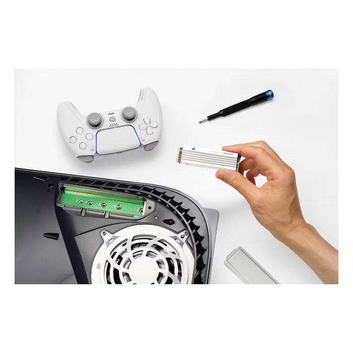 Corsair MP600 PRO LPX 2TB M.2 PCIe NVMe 4.0 SSD, 7100 MB/s, Disipador Térmico, para PlayStation 5