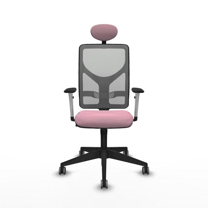 PIQUERAS Y CRESPO Silla de oficina Motilla con mecanismo Sincro, Rosa y Gris
