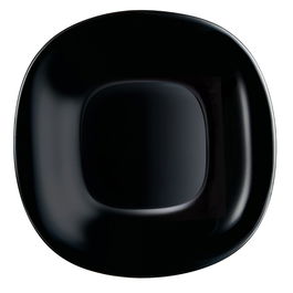 Plato Postre Vidrio Carine Negro Luminarc 19 cm