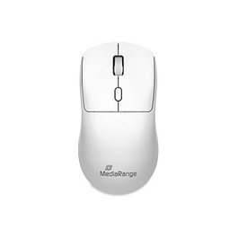 MEDIARANGE Ratón óptico inalámbrico de 4 botones, simétrico, blanco