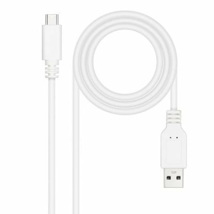 Nanocable Cable USB 2.0 USB-C a USB-A 3A 2m Blanco