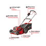 Einhell GP-CM 36/47 S Li BL Cortacésped con 4 Baterías de 4,0Ah