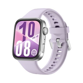 Huawei Watch Fit 4 Reloj Deportivo Inteligente, Pulsera Violeta, Caja Plata, AMOLED, GPS