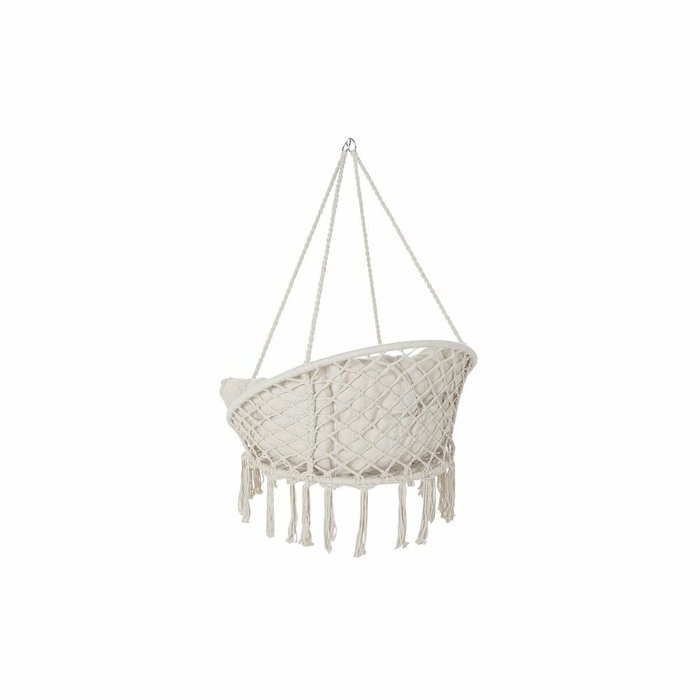 DKD Home Decor Silla Colgante de Algodón Beige con Cojines DKD Home Decor Silla Colgante de Algodón Beige con Cojines