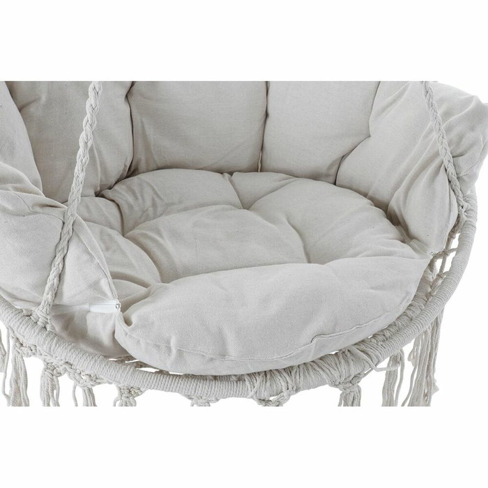 DKD Home Decor Silla Colgante de Algodón Beige con Cojines DKD Home Decor Silla Colgante de Algodón Beige con Cojines
