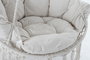DKD Home Decor Silla Colgante para Terraza y Jardín Beige Algodón y Poliéster 100 x 80 x 145 cm