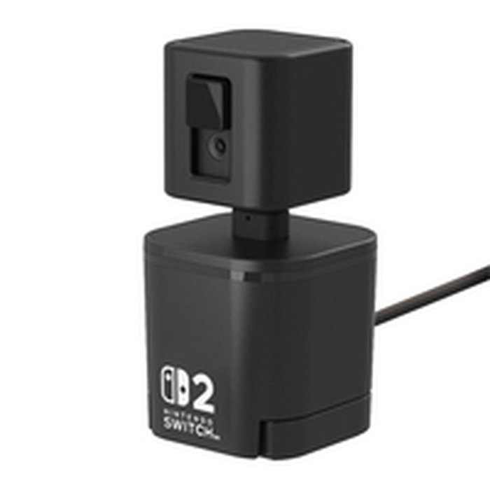 Hori Cámara de video USB para Nintendo Switch 2 con brazo flexible y cubierta de lente - Negra