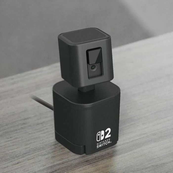 Hori Cámara de video USB para Nintendo Switch 2 con brazo flexible y cubierta de lente - Negra