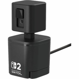 Hori Cámara de video USB para Nintendo Switch 2 con brazo flexible y cubierta de lente - Negra