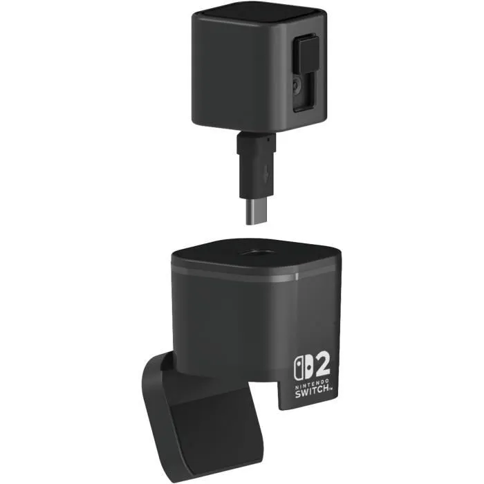 Hori Cámara de video USB para Nintendo Switch 2 con Brazo flexible y cubierta de lente - Negra