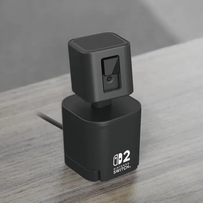 Hori Cámara de video USB para Nintendo Switch 2 con Brazo flexible y cubierta de lente - Negra