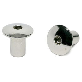 HERRAJES ALK Tuerca Unión Allen Cabeza Bombata Ø10 M8x16 Niquelado Fijaciones Mobiliario