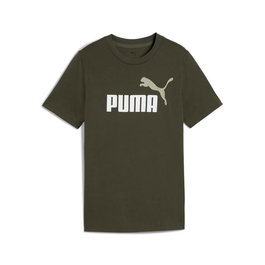 Camiseta de Manga Corta Infantil Puma Essentials 2 Color No.1 Log Oliva M