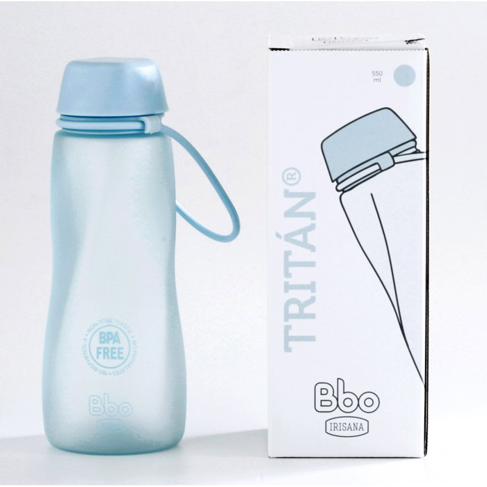 IRISANA Botella Tritán azul 550ml